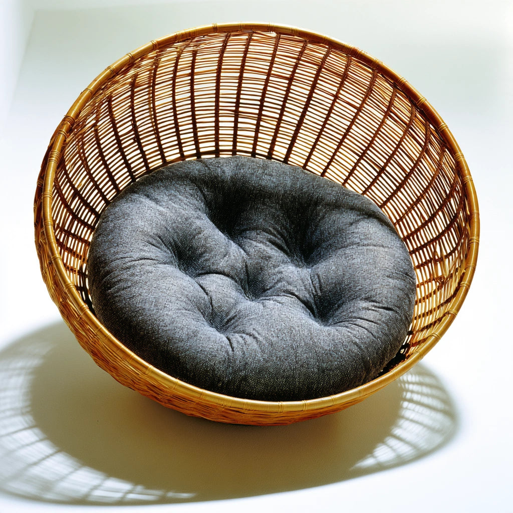 Accentfauteuil van rotan, kleur cognacbruin