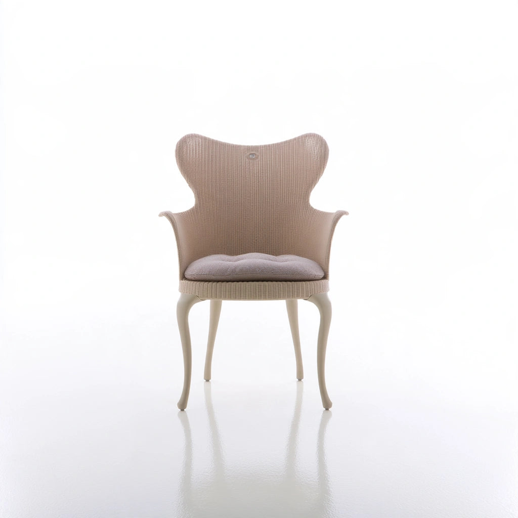 Accentfauteuil van rotan, kleur cognacbruin