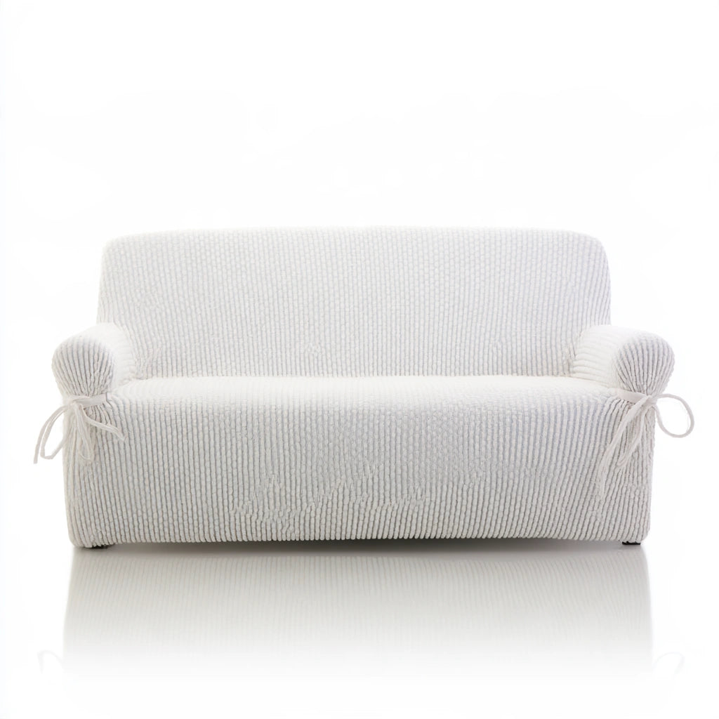 Elastische meubelhoes, kleur gebroken wit