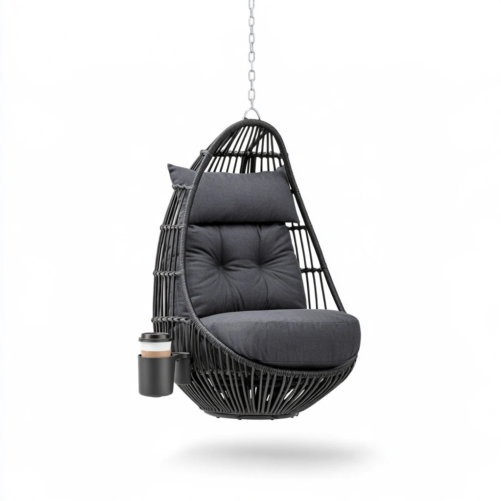 Hangstoel, kleur zwart
