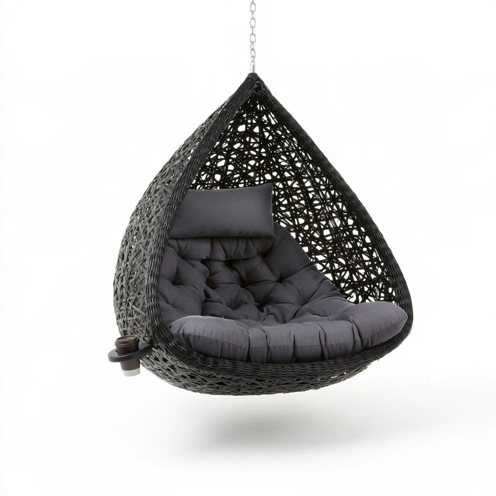 Hangstoel, kleur zwart