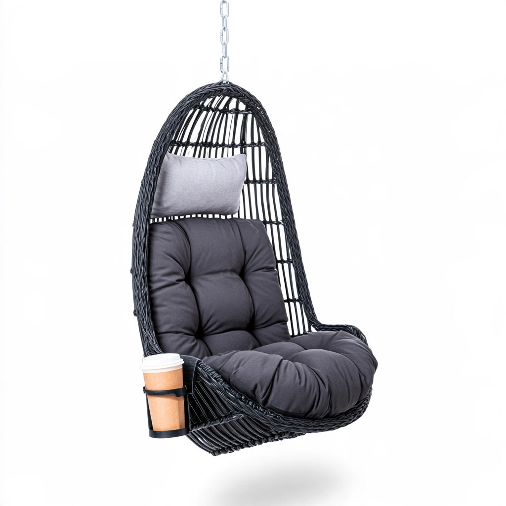 Hangstoel, kleur zwart